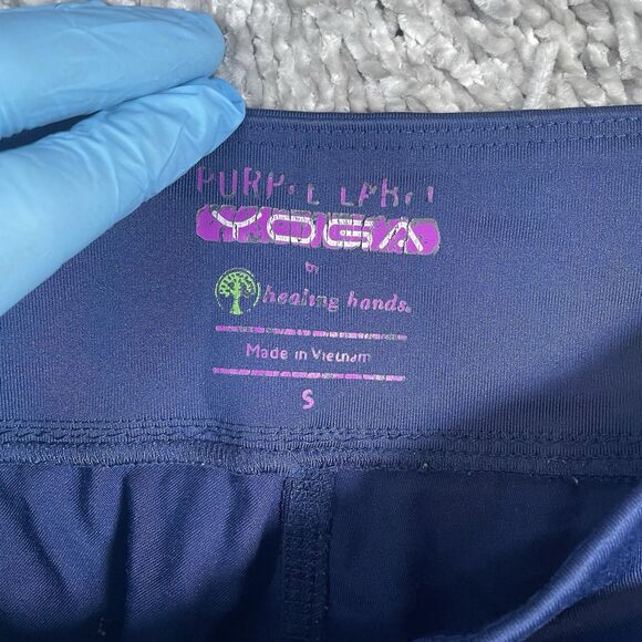 Purple Label Healing Hands Scrub Set Women’s Small Navy Blue Long Sleeve Nurse - Picture 3 of 7